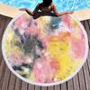 Suministro directo de fábrica, toalla de playa redonda con estampado, chal, tapete para almuerzo, tapete de yoga, impresión digital 3D, serie Rainbow Roll