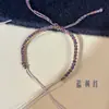 Producto Semi-Terminado de Cuerda de Mano Estilo Xizang Trenzada de Cuatro Hilos DIY Se Puede Ensartar con Cuentas de Transferencia Etiqueta de Mano Pulsera de Hilo de Algodón Estilo Chino