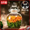 Em estoque atacado engrossado frasco de picles vidro tradicional frasco selado com água grande capacidade medicina tradicional chinesa legumes em conserva com tampa garrafa de bolha