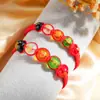 Pulsera de Hilo Rojo del Dios de la Fortuna de Cinco Vías Hecha a Mano Ajustable Pulsera de Hilo Rojo de los Cinco Elementos Regalo para Hombres y Mujeres en Su Año Zodiacal