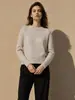 Camisa Base de Caxemira Grossa Outono/Inverno 2026, Suéter de Lã Tricotado com Gola Redonda Meia-Gola, Suéter de Caxemira com Fio Estampado