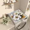 Funda de Mesa de Noche Floral Tridimensional para el Hogar, Funda para Lavadora, Paño de Cubierta Antideslizante Absorbente de Agua de Tierra de Diatomeas, Tapete a Prueba de Polvo