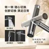 Grifo extraíble de latón en blanco lechoso para agua caliente y fría, grifo de baño ajustable para uso doméstico en color gris plomo para lavabo y fregadero