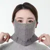 Mascarilla cálida para mujer en invierno, hecha de algodón puro, engrosada y ampliada, mascarilla a prueba de frío para adultos, a prueba de polvo, transpirable, lavable, adecuada para ciclismo