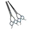 Tijeras populares para cabello de bebé de cabeza redonda Amazon traje de tijeras para cabello de anillo grande tijeras planas cortas tijeras de diente fino