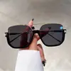Gafas de Sol Estilo Americano 2024 Retro Marco Grande Gafas Y2K Hot Girl Gafas de Sol con Textura Ins Europeas y Americanas Anti-UV Tendencia para Mujer