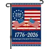 Bandeira de Jardim Impressa Frente e Verso do Dia da Independência Americana de 2026 Comemorativa do 250º Aniversário Decoração Externa Bandeira de Quintal para Feriado