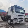 Suministro de Cabezal de Tractor Howo de Segunda Mano Howo 375 Caballos de Fuerza Doble Tracción Cuerpo Pesado Cabezal de Tractor Howo