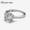 Anillo de Moissanita Destiny Fashion para Mujer Versátil Anillo de Plata de Ley S925 Anillo de Diamante de 1 Quilate Anillo Transfronterizo de Lujo Ligero