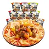 Fideos Cortados a Mano Gu Dasa en Cubo - Comida Instantánea para Dormitorio, Snack de Medianoche, Desayuno, Comida Rápida para Personas Perezosas, Fideos Instantáneos Convenientes