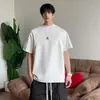 Camisa de Verano para Hombre Estilo Americano, 280 Hilos de Algodón, Tejido de Punto Air Layer, Corte Regular, Manga Corta, Resistente a las Arrugas, Cuello Rígido
