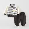 Conjunto para Bebé y Niño Pequeño Estilo Nuevo Primavera y Otoño Ropa para Bebé Niños y Niñas con Estilo Casual Versátil Sudadera Conjunto de Dos Piezas Otoño