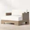 Sofá de Exterior de Teca Sala de Modelo Balcón al Aire Libre Cama de Madera Maciza Patio de Diseñador Protección Solar Impermeable Muebles de Ratán