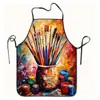 Delantal Impermeable Más Vendido en Amazon Transfronterizo para la Cocina, Delantal Especial con Temática de Gatos Lindos para Fiestas de Barbacoa, Anti-Manchas, Más Vendido