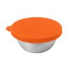 Recipiente para salsa de acero inoxidable 304 de 50 ml, sellado, con tapa, para ensalada, salsa de tomate y condimentos, con tapa de silicona.