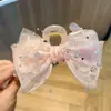 2026 Novo Estilo Presilha de Cabelo Estilo Coreano Laço de Rede Franja Menina Doce Grampo de Cabelo Acessório de Cabelo