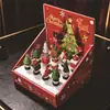 Caixa Display com 12 Rolhas de Vinho de Resina Natalinas Transfronteiriças Sortidas Caixa de Presente para Lembrancinha de Festa Acessório para Vinho Suprimento
