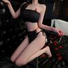 Ropa interior bordada con huecos y pecho abierto de diablo sexy, cosplay de gato, ropa interior sexy de gato, Anime de Aguas Muertas