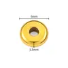 Contas separadoras de aço inoxidável banhadas a ouro 18k, contas separadoras de pulseira que não desbotam, contas para acessórios de joias DIY