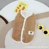 Roupas para Filhotes Outono e Inverno Roupas Bichon Poodle Ursinho Roupa Quente com Forro de Lã Colete Colete Roupas para Pet