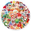 50 Adesivos de Grafite Cartoon de Natal Chapéu de Natal Rena DIY Decorativos para Mala Caderno Papel de Desenho