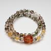 Pulsera de Cristal de Cuarzo Rutilado Dorado Natural Xiangrui Ankang para Mujer Verde Fantasma Negro Dorado Super Siete Pulsera de Moda Venta al por Mayor