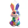 Linda Cruz de Pascua de Acrílico Decoraciones de Muñeca Transfronterizas Dibujos Animados Conejo 2D Adornos Colgantes Arcoíris Planos Colgantes Coloridos