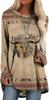Camiseta de Manga Larga con Cuello Redondo para Mujer Impresa en 3D 'Explosiones Transfronterizas' Top Casual Holgado Europeo y Americano Camiseta Estampada Digitalmente