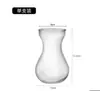 Jarrón de cristal minimalista jacinto jarrón transparente escritorio de oficina contenedor hidropónico para plantas verdes adorno decorativo para sala de estar