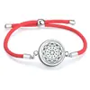 Cuerda Roja Moda Sencilla Difusor de Aceites Esenciales Aromaterapia Caja Pequeña Pulsera Redonda Accesorios de Joyería Caja de Fragancia Decoraciones