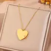 Collar Clásico de Acero de Titanio Libro de Amor para Mujer, Cadena para Clavícula de Corazón de Carta de Amor para Pareja de Venta Caliente Transfronteriza, No se Desvanece
