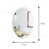 Pegatina de Pared Espejo Ovalado Estéreo 3D Grueso 1 mm Autoadhesiva con Soporte Adhesivo 80g