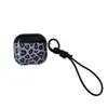 Funda Protectora para Auriculares AirPods 4ª Generación Estilo Coreano Ins Estampado de Leopardo Azul Adecuada para Auriculares Bluetooth AirPods Pro 3ª Generación