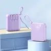 Power Bank Certificado 3C com Carregamento Rápido, Grande Capacidade, Adequado para Uso em Aviões, Vem com Cabo Embutido, Fonte de Alimentação Portátil Mini e Compacta, Logo Personalizável