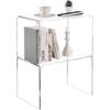 Suporte de Exibição Acrílico Personalizado Transparente de 10mm de Espessura com 2 Camadas Decoração Moderna para Casa Quarto Armário de Cabeceira Prateleira de Armazenamento