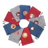 Saco de presente de Natal tricolor calendário de advento de contagem regressiva saco de embalagem para presente saco de Natal com cordão para armazenamento de doces conjunto