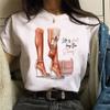 Camiseta nueva de moda para mujer, camiseta de manga corta, top informal de verano para mujer, cuello redondo, estilo Harajuku de los años 90 para chicas.