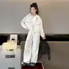 Conjunto de Primavera y Otoño para Niñas 2026 Nueva Moda Holgado Elegante Ropa de Otoño para Niñas Mayores con Bolsillos Grandes Conjunto de Ropa de Trabajo