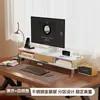Prateleira com altura ajustável para monitor de computador de mesa com gavetas em camadas para armazenamento de livros, mouse e telefone