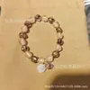 Pulseira de Vidro Cinza Cinza de Pequim Distribuição Dharma Meio Lago Porcelana Rosa Pulseira de Transferência como Presente de Aniversário para Minha Namorada