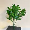 Manos de plantas verdes artificiales para proyectos de decoración suave de habitaciones modelo de casa de huéspedes y hotel, decoración de pared de fondo, césped artificial al por mayor