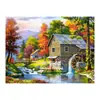 Pintura de diamante 5D 2021 novo diamante completo jardim dos fundos sala de estar feito à mão ponto de cristal colar diamante tijolo adesivo ponto cruz