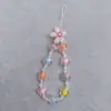 Nuevo cordón para teléfono móvil femenino fresco dulce cadena de cuentas adornos amor lazo cadena para teléfono móvil accesorios decoración de bolso
