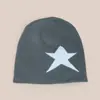 Chapéu de Tricô Simples Jacquard Estrela de Cinco Pontas Europeu e Americano para Homens e Mulheres Quente Personalidade de Rua Hip-Hop Skateboard Chapéu Pulôver Atacado