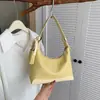 Bolsa Baguete Tecida da Moda 2026 para Mulheres, Bolsa Transversal Casual, Bolsa de Ombro Versátil, Bolsa Dumpling com Textura Única