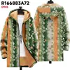 Chaqueta de Nuevo Estilo Transfronteriza con Elementos de Patrón Multicolor, Cárdigan con Capucha y Cierre 69, Abrigo Grueso de Algodón Polar de Invierno con Forro Amarillo