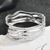 Pulsera Exagerada Retro de Estrella de Mar Transfronteriza Europea y Americana Personalizada, Pulsera de Gama Alta, Pulsera Geométrica Brillante Elegante de Alta Resistencia para Mujer