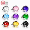 Liga de Titânio F136 Zircônia Bola Três Garras Colorida Nicho Tendência Piercing de Língua Brinco Stud Piercing de Osso da Orelha Joias Atacado