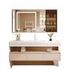 Color crema kelinai lavabo integrado nuevo baño combinación mueble de baño lavabo de baño mesa de lavado