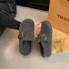 Mules cerrados de suela gruesa estilo Birkenstock para mujer, nuevos mules casuales de fieltro y ante para otoño e invierno 2026